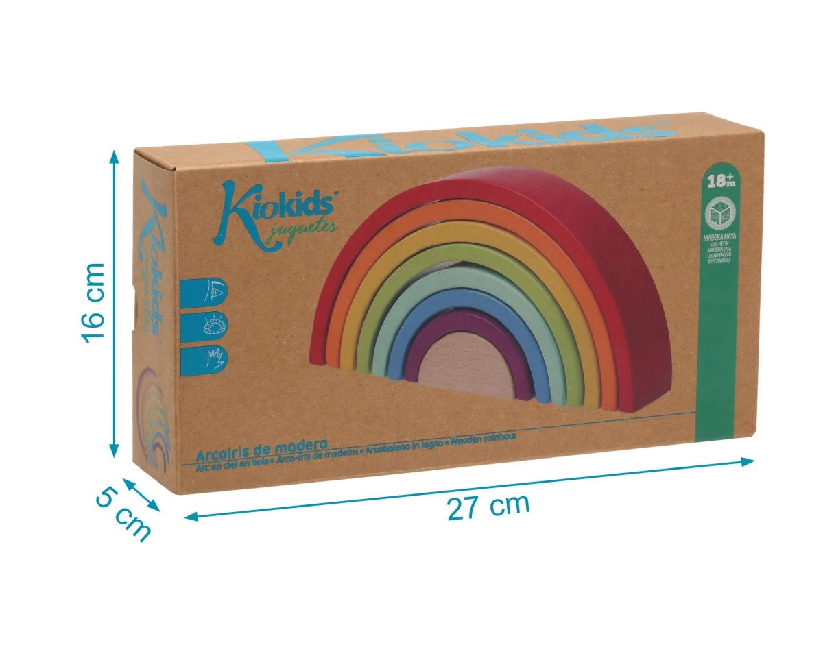 Juguete arcoíris waldorf grande de Kiokids