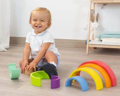 Juguete arcoíris waldorf grande de Kiokids