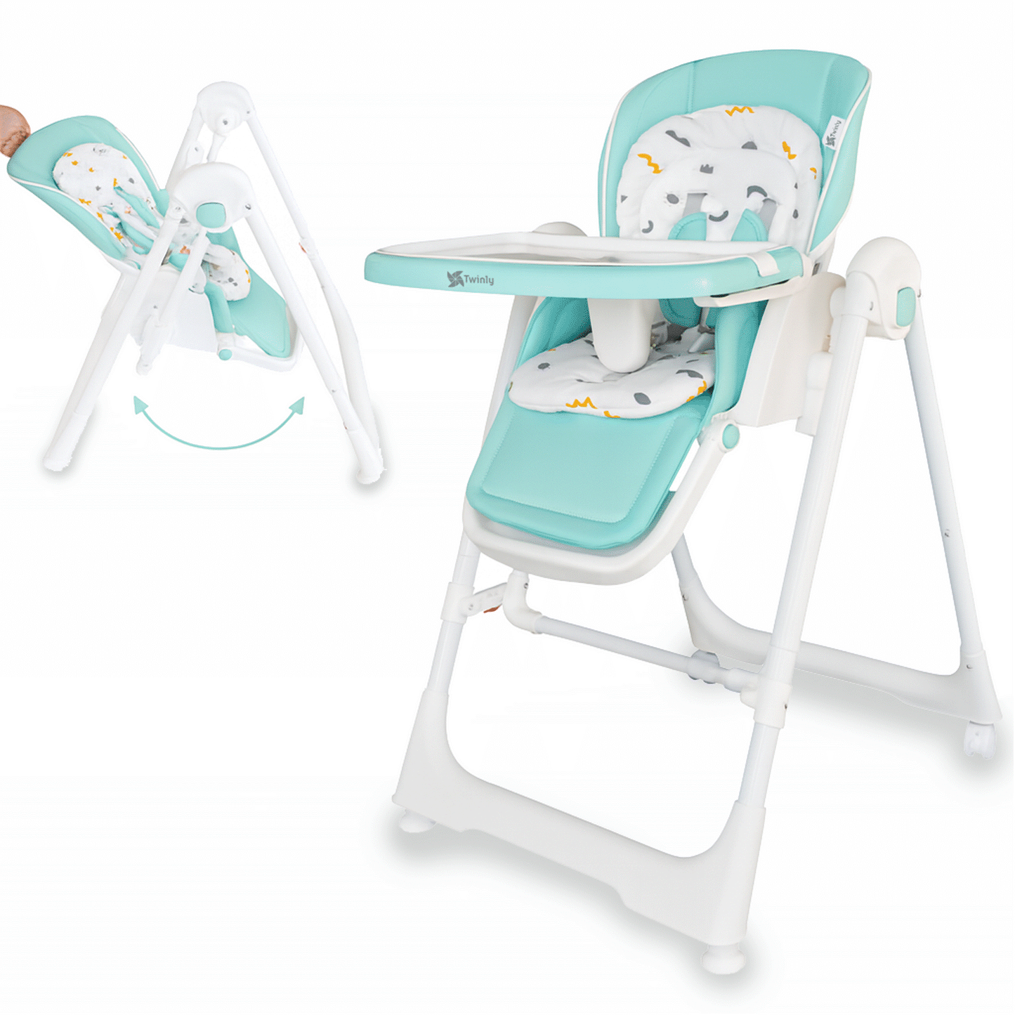 Trona Evolutiva bebé 3 en 1 Hamaca columpio y balancín Movity de Twinly