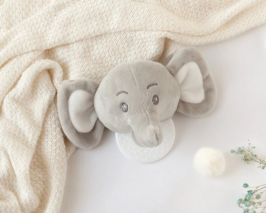 Mordedor peluche elefante gris de Kiokids