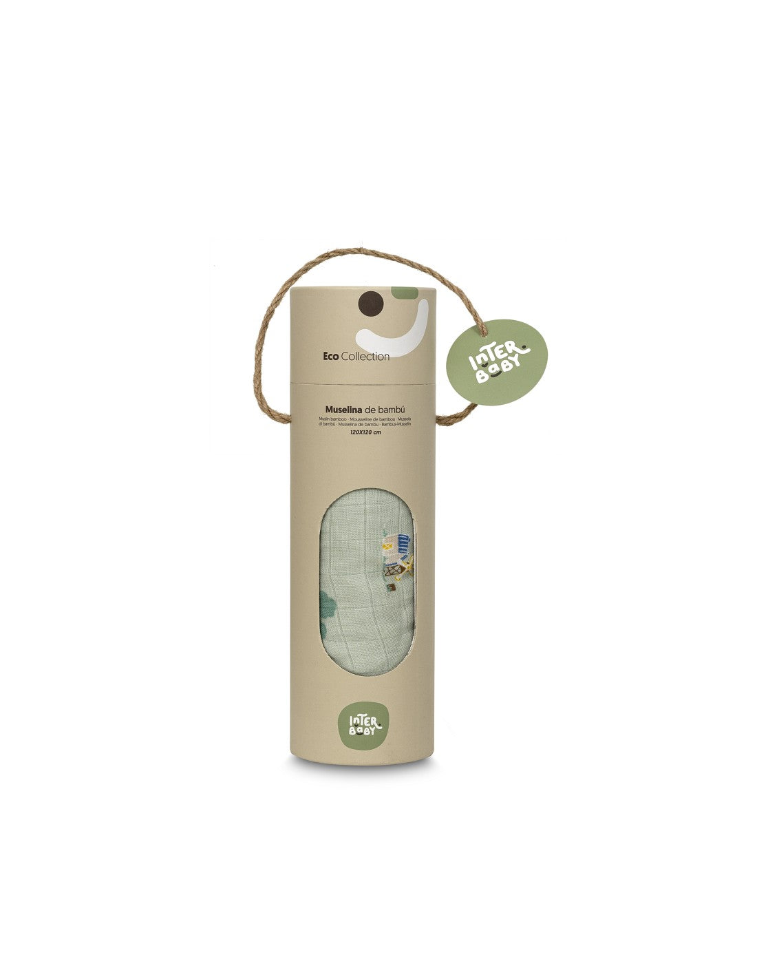 Muselina Multiusos Gigante para Bebé (120 x 120 cm) de Interbaby