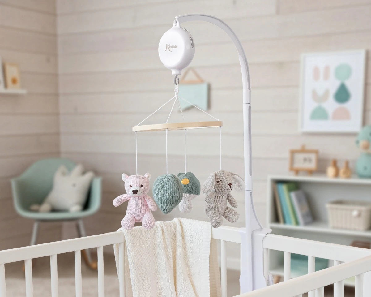 Carrusel Musical de cuna con peluches de algodón de Kiokids
