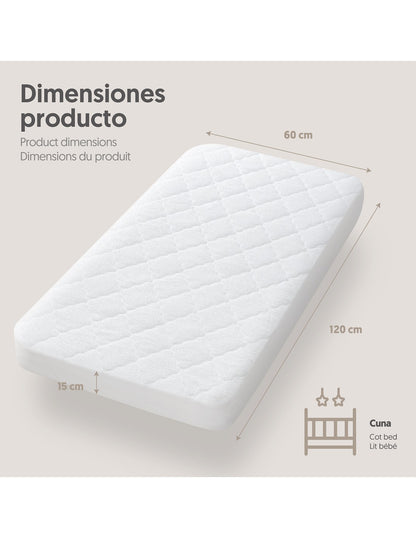 Protector Cuna Acolchado Interbaby