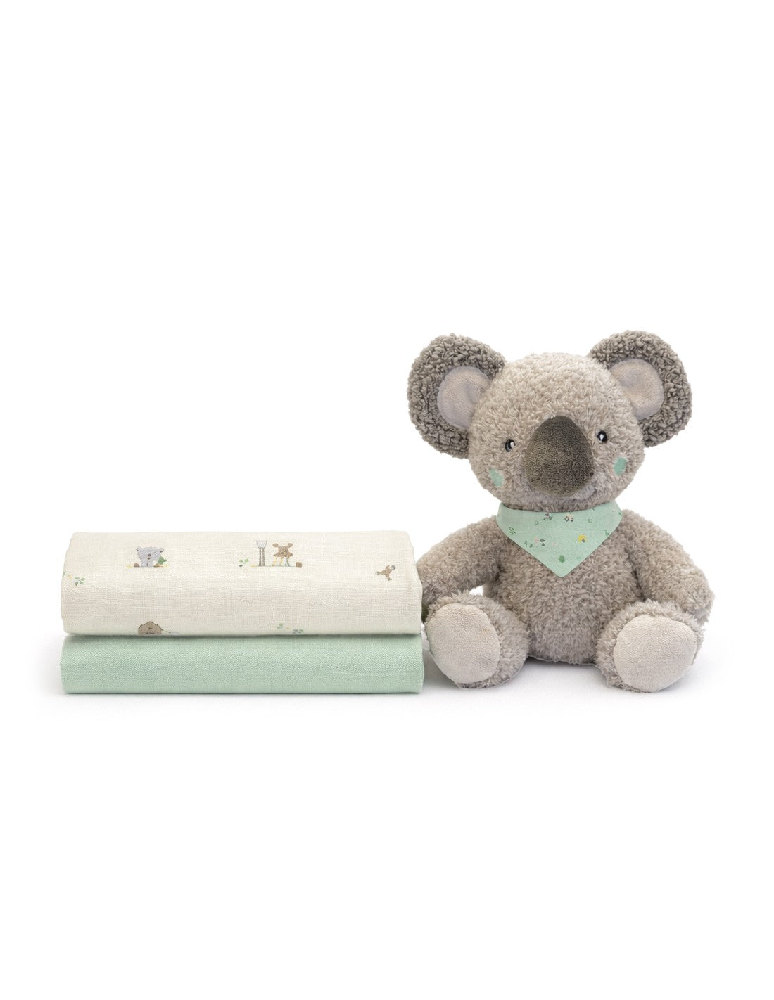 Set de Regalo Infantil: Peluche Suave y Gasas de Muselina de Interbaby