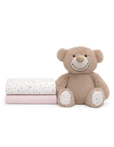 Set de Regalo Infantil: Peluche Suave y Gasas de Muselina de Interbaby