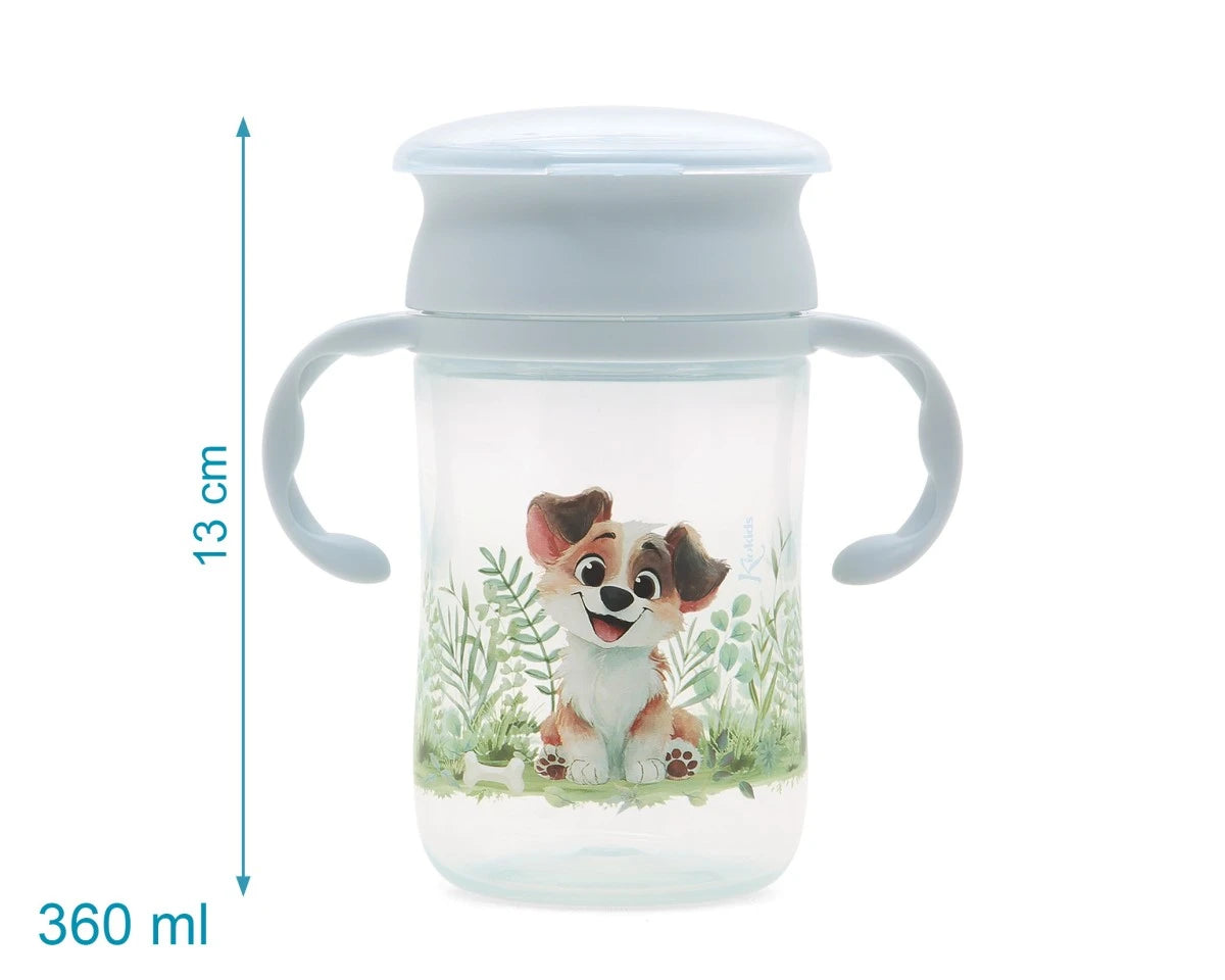 Taza de aprendizaje step 3 con asas azul 330ml