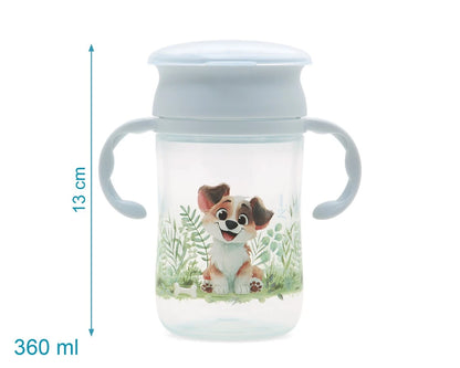 Taza de aprendizaje step 3 con asas azul 330ml
