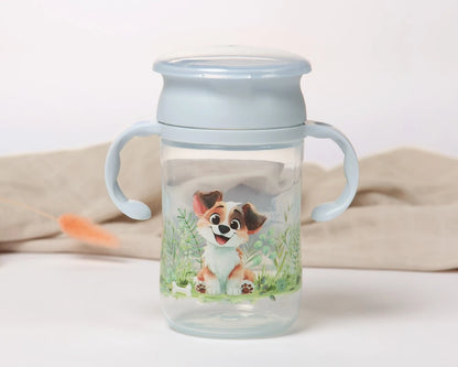 Taza de aprendizaje step 3 con asas azul 330ml