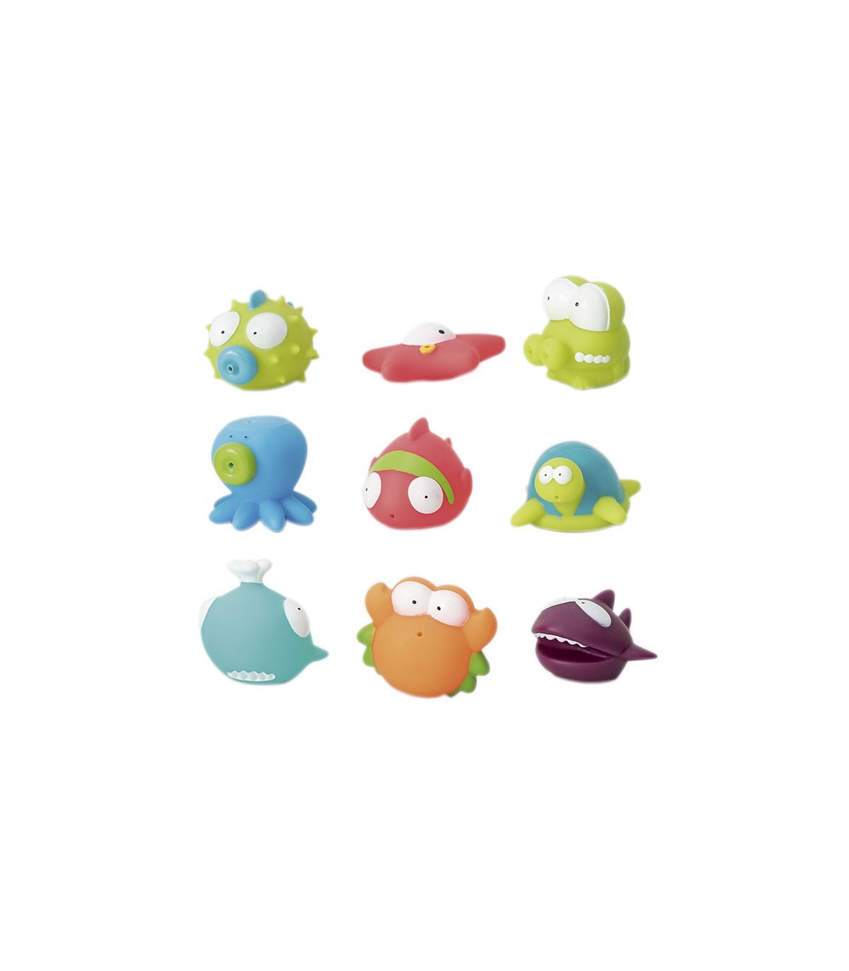 Conjunto de brinquedos de banho com 9 animais marinhos da Olmitos