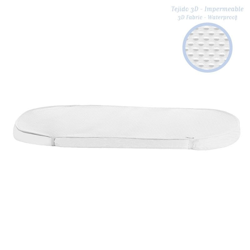 Protetor de colchão para alcofa 3D 33x80 cm Branco by Cambrass