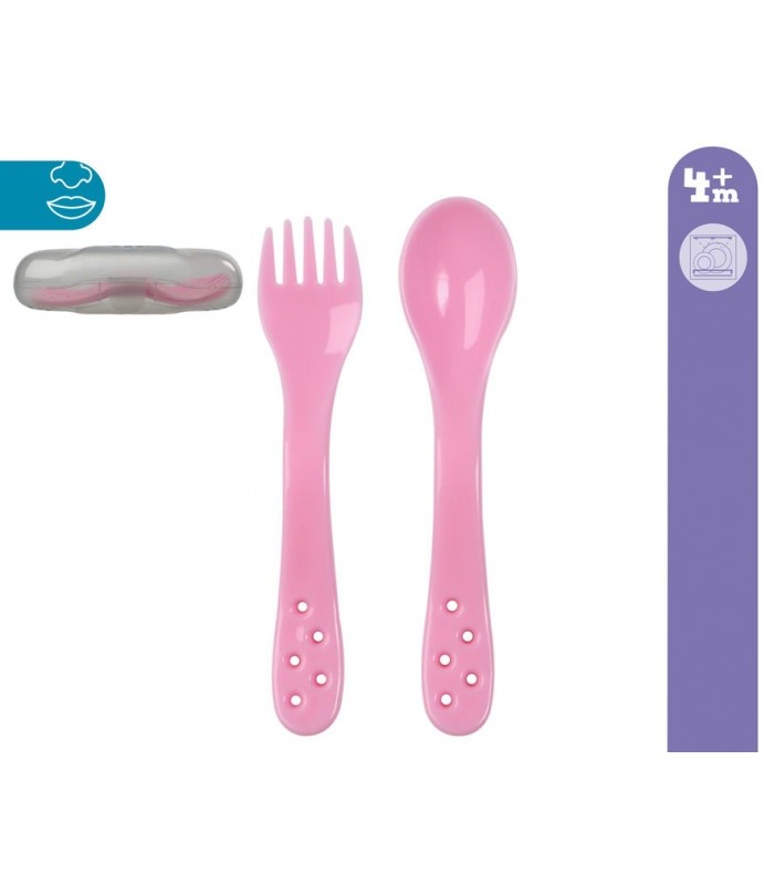 Conjunto de talheres de viagem com estojo Kiokids