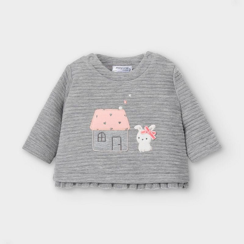 Moletom acolchoado coelhinho da Mayoral Girl T 1-2M