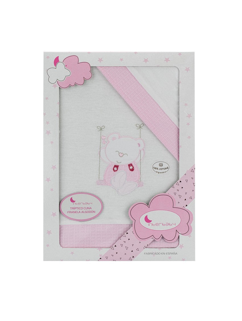 Balanço de urso de carro tríptico de flanela da Interbaby 
