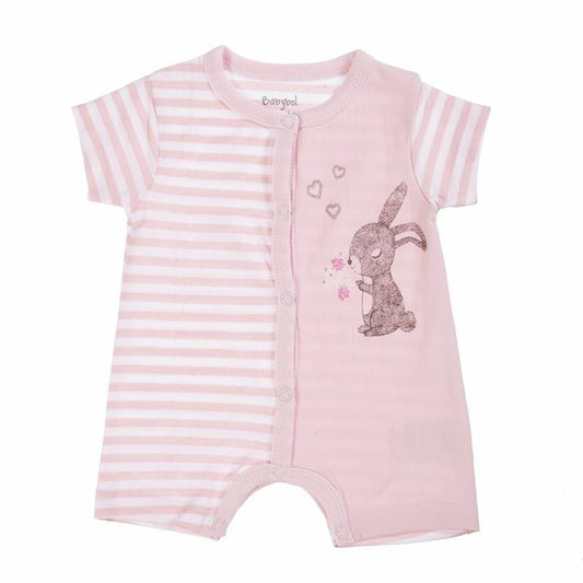 Macacão Babybol Rosa Bunny Manga Curta T 12m 