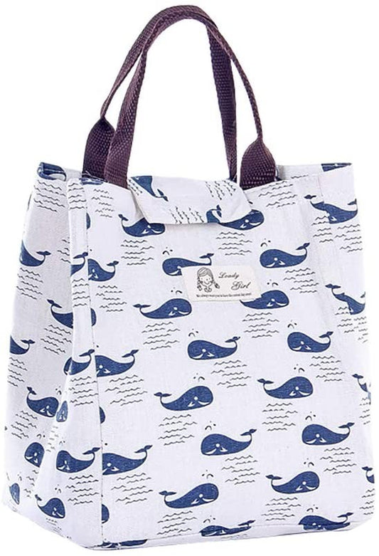 Bolsa isotérmica baleias bege