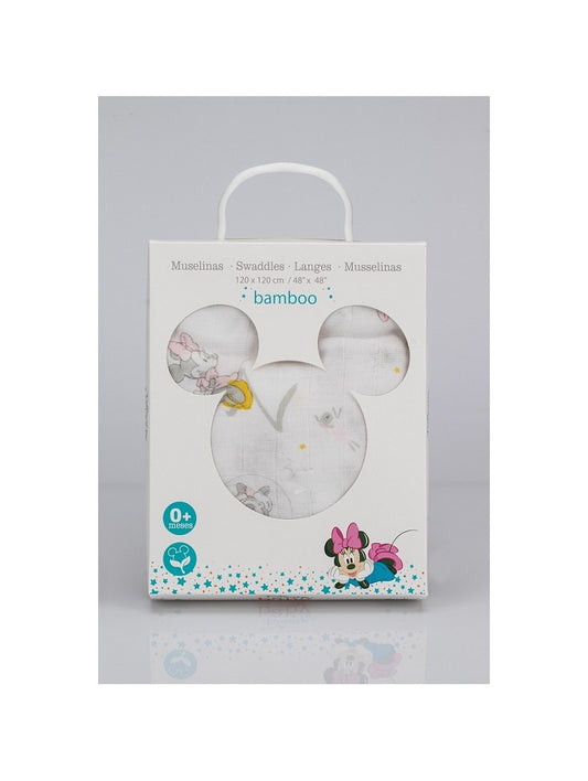 Musselina de Bambu Disney Rosa Minnie 