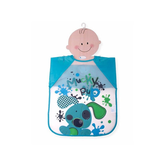 Babero Con Mangas Estampado Azul de Interbaby