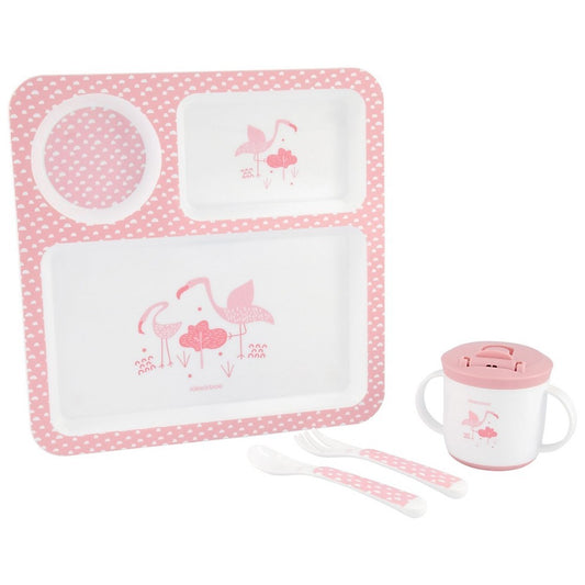 Talheres Kikkaboo Pink Flamingo 4 un 