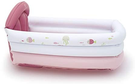 banheira inflável rosa olmitos