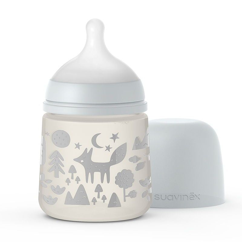 Biberão com Tetina Fisiológica SX PRO 150ml Fox Cinzento 