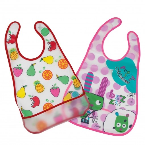 Conjunto de 2 babadores laminados impressos Interbaby 
