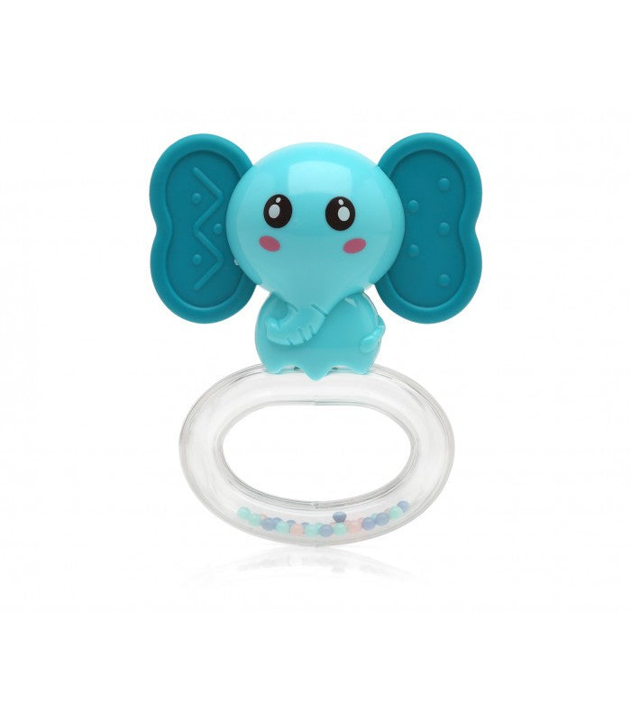 Mordedor de chocalho de elefante e leão Kiokids