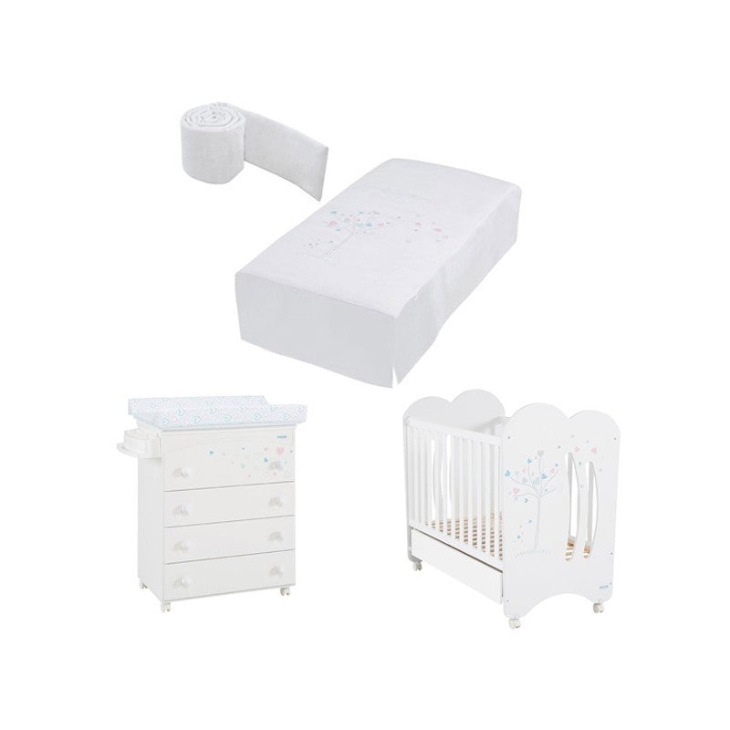 Pacote de Poupança Aura Berço + Nordic + Banheira Micuna