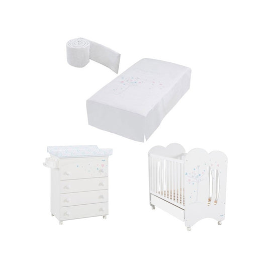 Pacote de Poupança Aura Berço + Nordic + Banheira Micuna