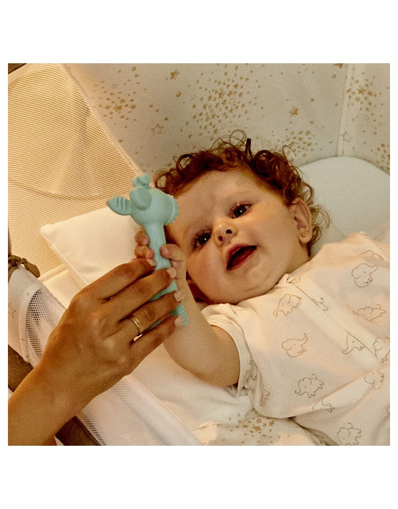 Mordedor de bebê de silicone em forma de girafa de Jane