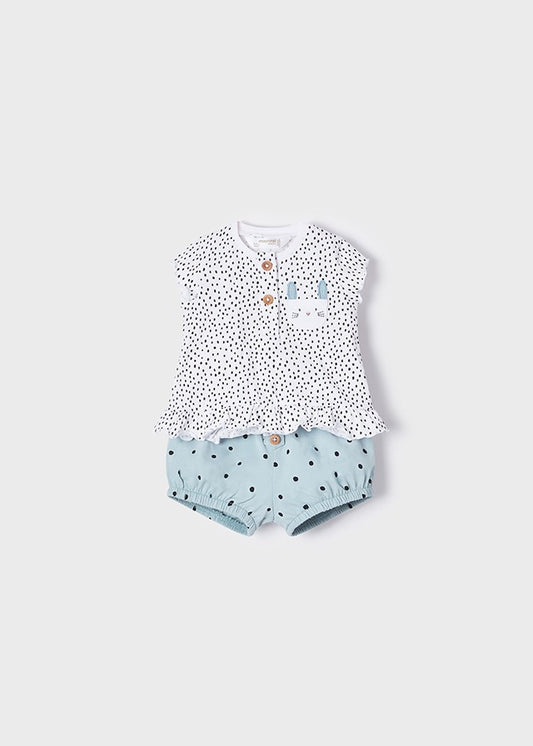 Conjunto de coelhinho de malha ECOFRIENDS de 2 peças da Mayoral 