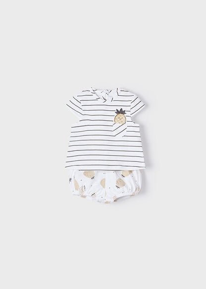 Conjunto de 2 peças ECOFRIENDS em malha de ananás curto ECOFRIENDS para menina Mayoral