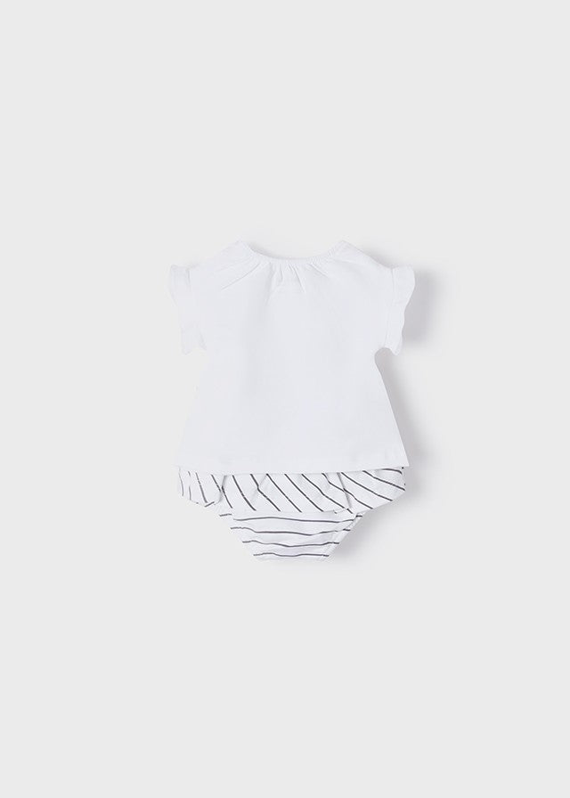 Conjunto de 2 peças ECOFRIENDS em malha de ananás curto ECOFRIENDS para menina Mayoral