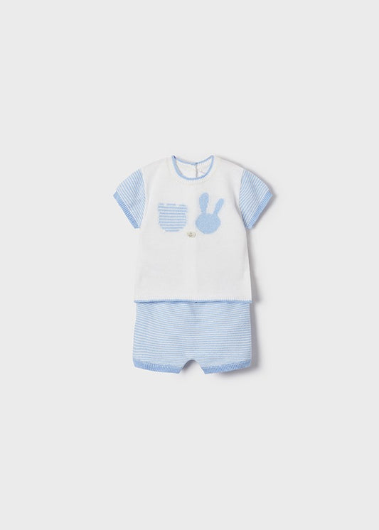 Conjunto de shorts de coelho e urso ECOFRIENDS da Mayoral 