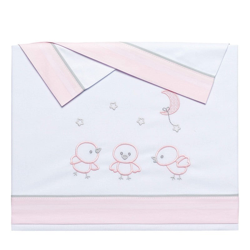 Conjunto de lençóis de flanela para berço Pekebaby Chicks 