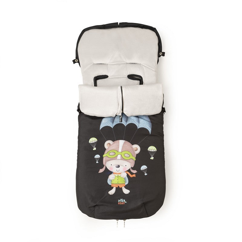 Protetor de pés de lã universal para carrinho de pára-quedista interbaby
