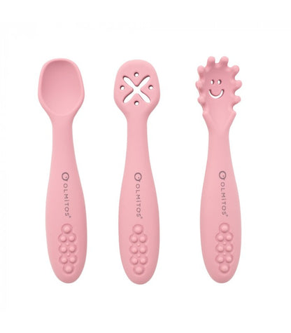 Conjunto de talheres de aprendizagem de silicone Olmitos