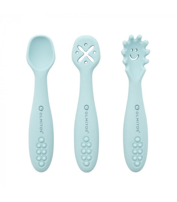 Conjunto de talheres de aprendizagem de silicone Olmitos