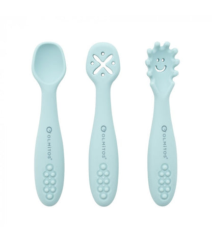Conjunto de talheres de aprendizagem de silicone Olmitos