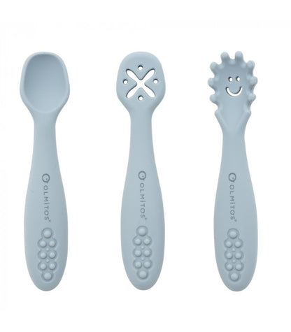 Conjunto de talheres de aprendizagem de silicone Olmitos