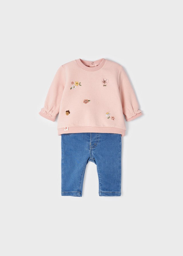 Conjunto de 2 peças com jeans para menina ECOFRIENDS by Mayoral 