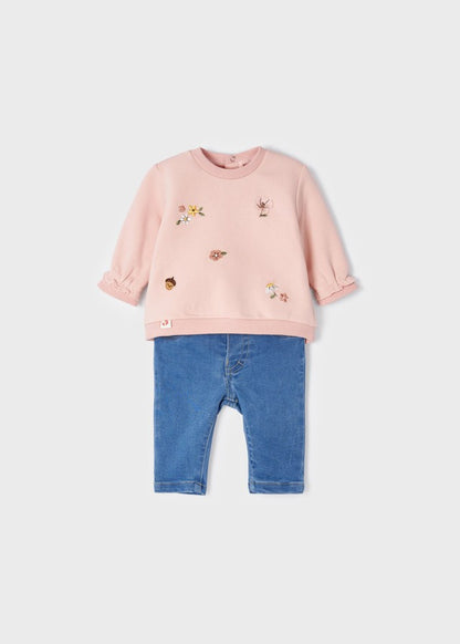 Conjunto de 2 peças com jeans para menina ECOFRIENDS by Mayoral 