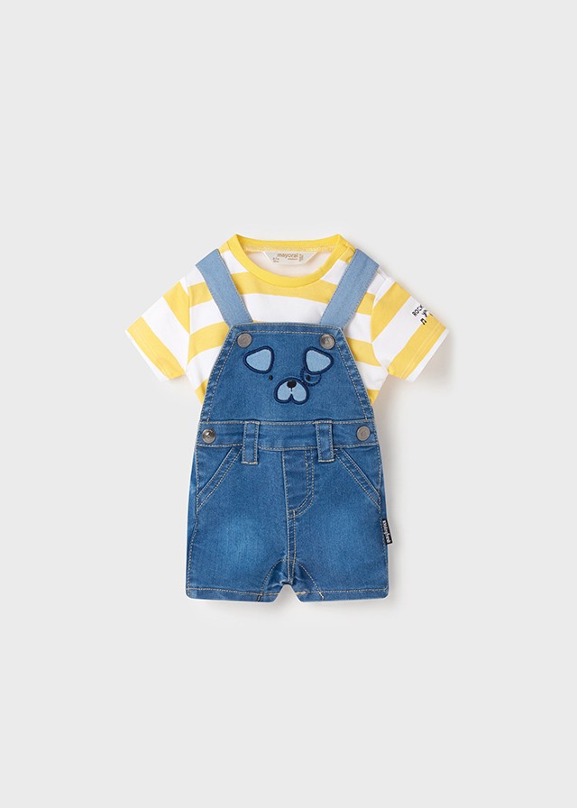 Conjunto de macacão jeans para cachorro Mayoral 