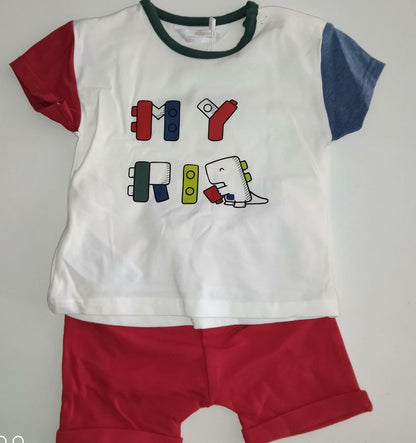 Conjunto curto de 2 peças de dinossauro Mayoral 
