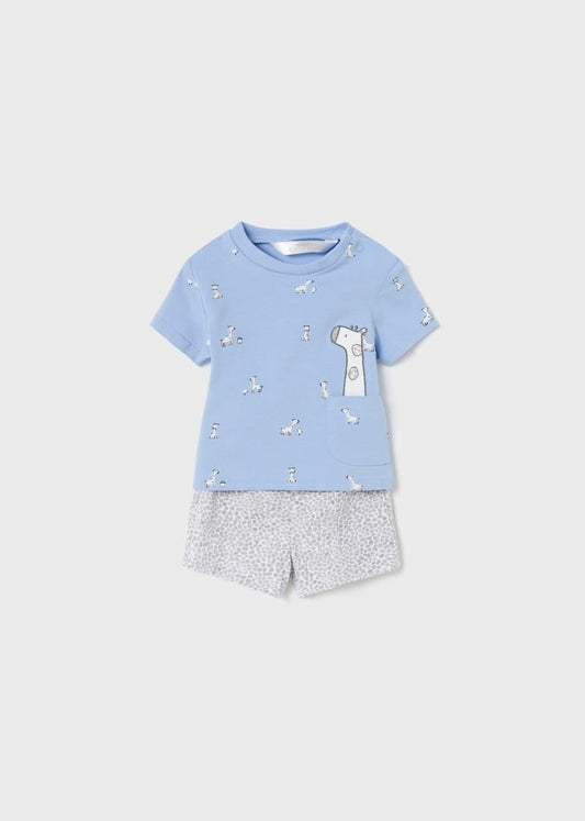 Conjunto de 2 peças de algodão sustentável Giraffes by Mayoral 