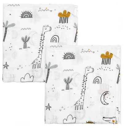 Pacote de 2 gazes de bambu Jungle da Bimbidreams 