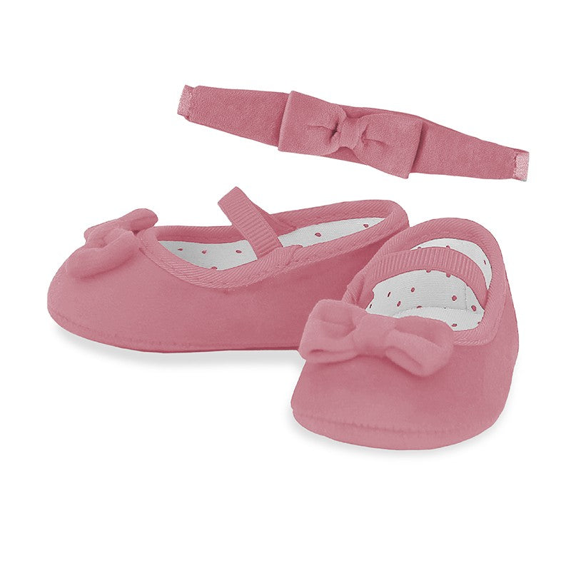 Sapatos de menina prefeito com faixa de laço 