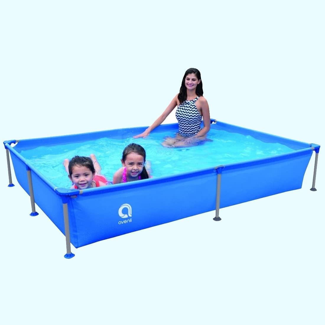 Piscina Super Retangular de Aço Destacável 258x179x66 cm 