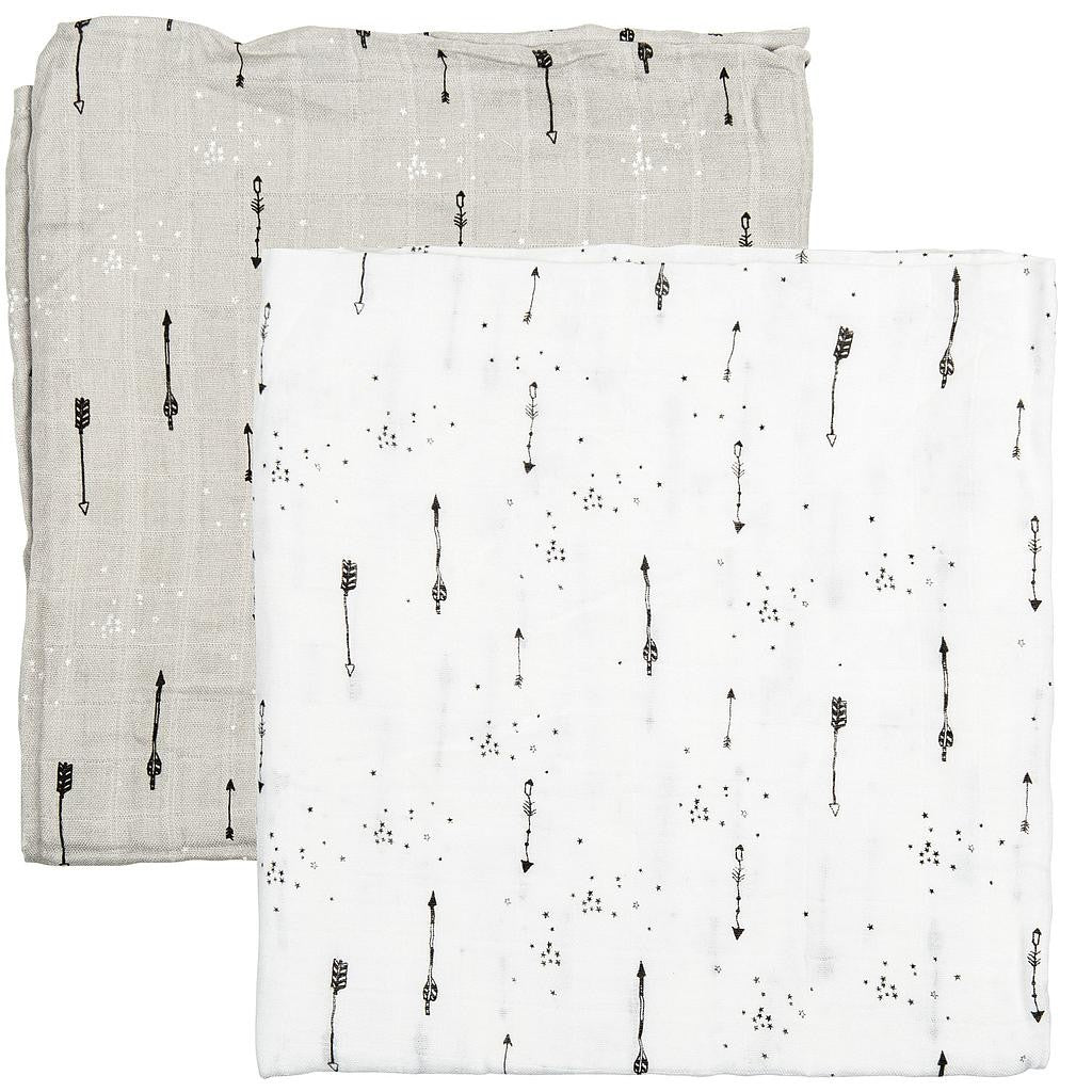 Pacote de 2 gazes de bambu Arrows Arrow da Bimbidreams