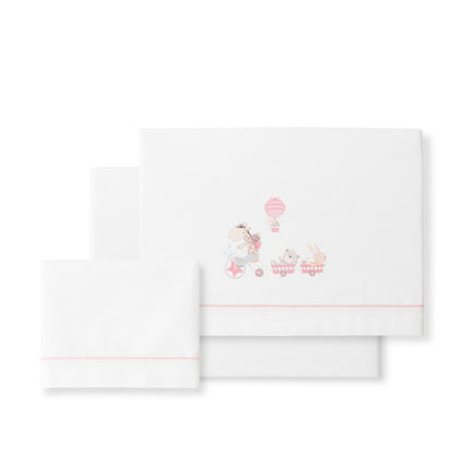 Tríptico minicuna 100% algodón Jirafa de Interbaby
