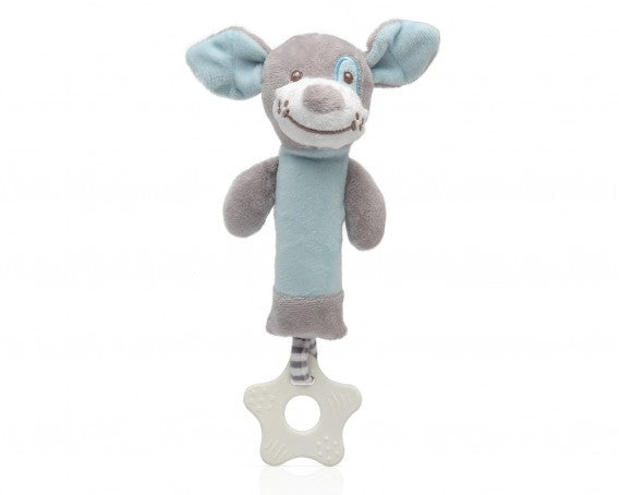 Chocalho mordedor de pelúcia Kiokids Puppy